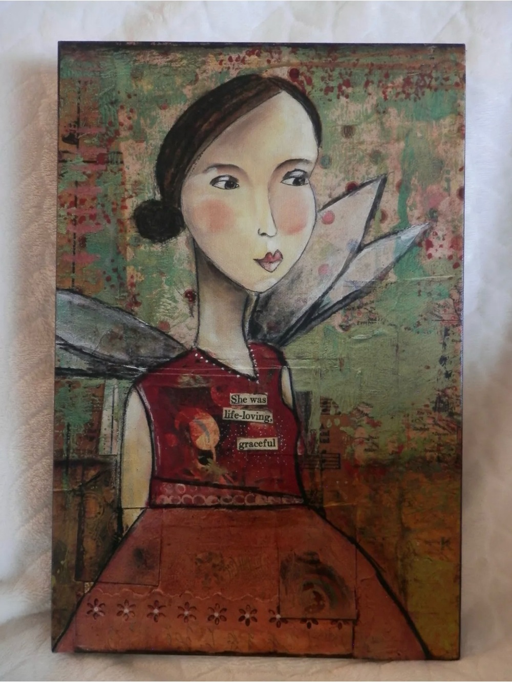 Kelly Rae ROBERTS Decorative Wall Art Portrait Whimsical Fairy
